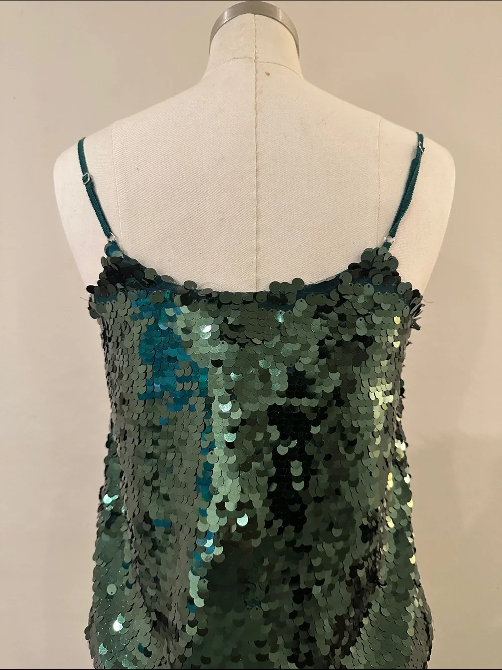 J. Crew Emerald Green Sequin Spaghetti Strap Camisole